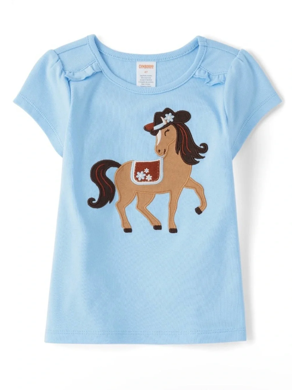 Gymboree Girls’ Light Blue and Brown Cowgirl Western 4-Piece Set Size 5T/6